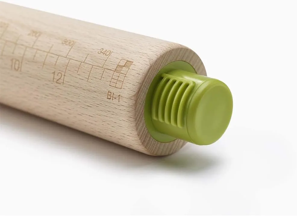 Joseph Joseph PrecisionPin Baking Adjustable Rolling Pin - Consistent and Even Dough Thickness for Perfect Baking Results, Multicolor, 16.54"