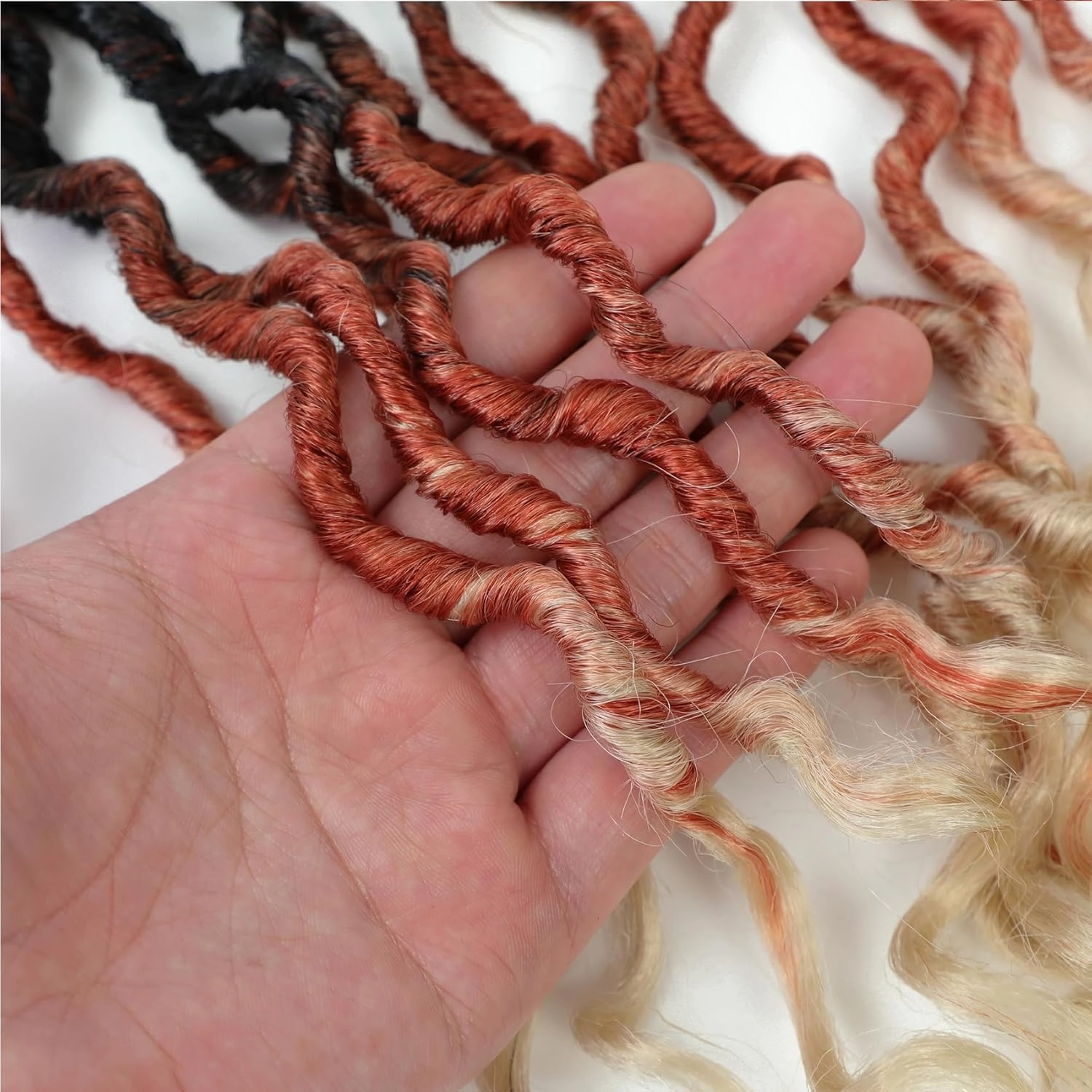 Karida Goddess Locs Crochet Hair 10 Inch, 8 Packs Upgraded Crochet Hair for Black Women, Pre Looped Crochet Faux Locs With Curly Ends (10 Inch (Pack of 8), 1B/30/613#)