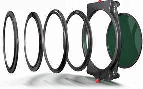 Kase K9 100mm Metal Square Filter Holder Kit Include 90mm Magnetic CPL Filter & 67/72/77/82mm Adapter Ring Compatible with Canon Nikon Lens & Lee Haida Hitech 100x100mm 100x150mm Filter