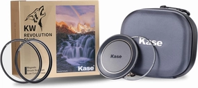 Kase Revolution Plus Entry Filter Kit Magnetic Shockproof Tempered Optical Glass w Color Coded Rings inc CPL UV Lens Cap & Case (49mm)