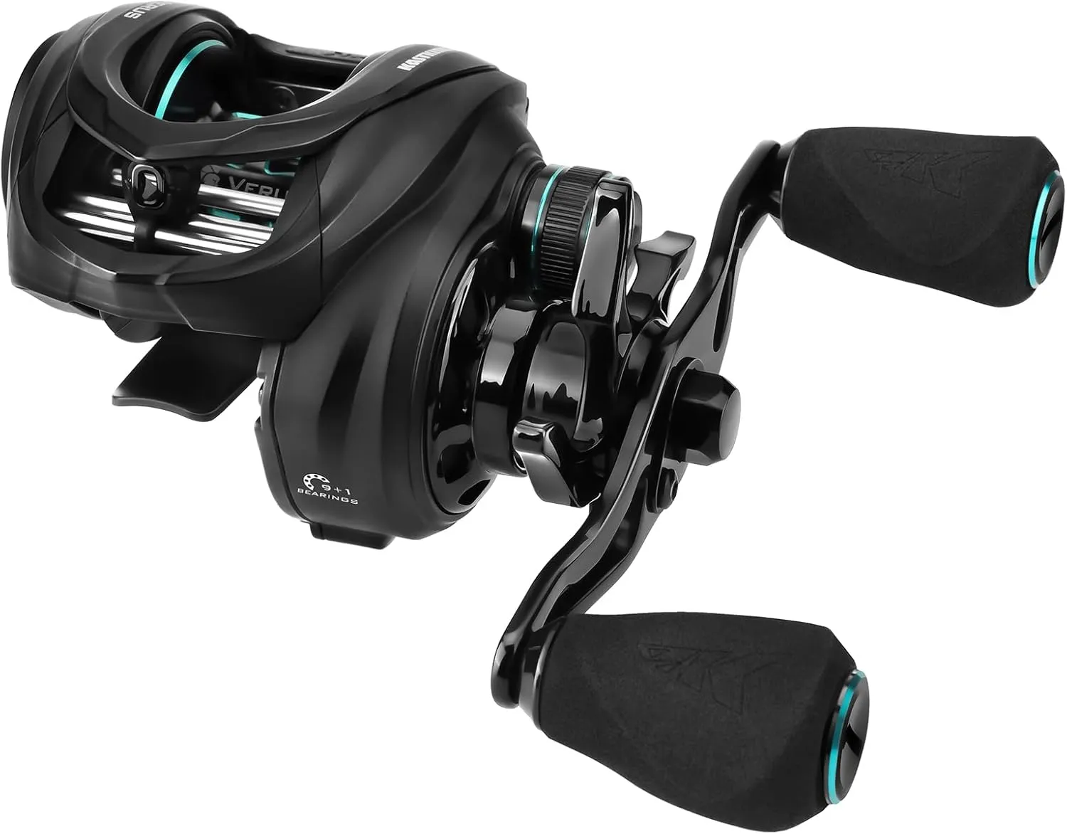 KastKing Verus Baitcasting Fishing Reel, 6oz Ultra Lightweight, Halo XII Magnetic Braking System, 9 1 MaxiDur Double Shielded Stainless Steel BB, Up to 18 Lbs Max Drag, 8.0:1/7.2:1 Gear Ratio