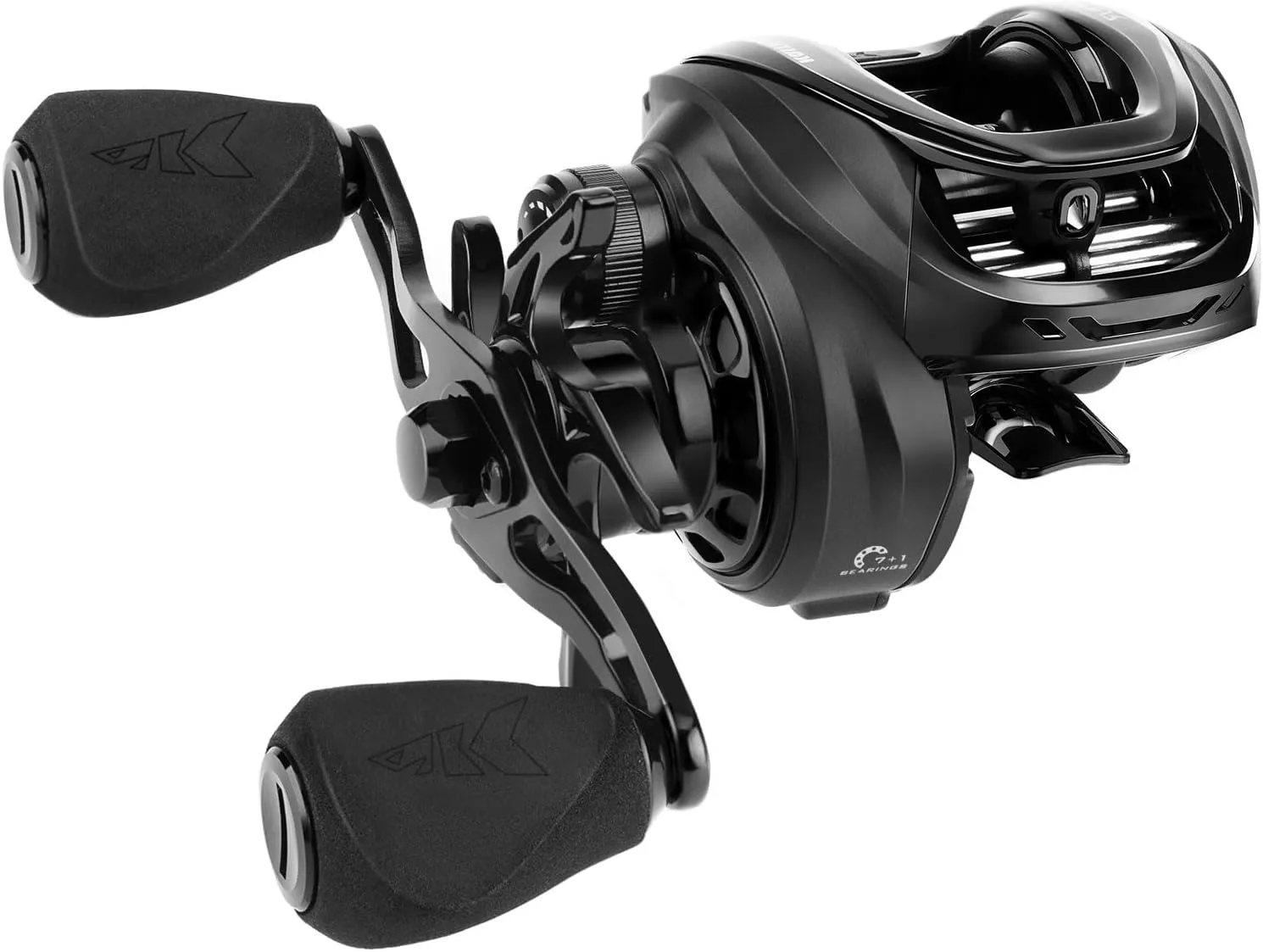 KastKing Zephyr Baitcasting Fishing Reel, Halo XII Magnetic Braking System Baitcaster Reel, 7 1 Double Shielded Stainless Steel BB, 7.2:1 High-Speed Gear Ratio, 18lb Triple Disc Carbon Fiber Drag