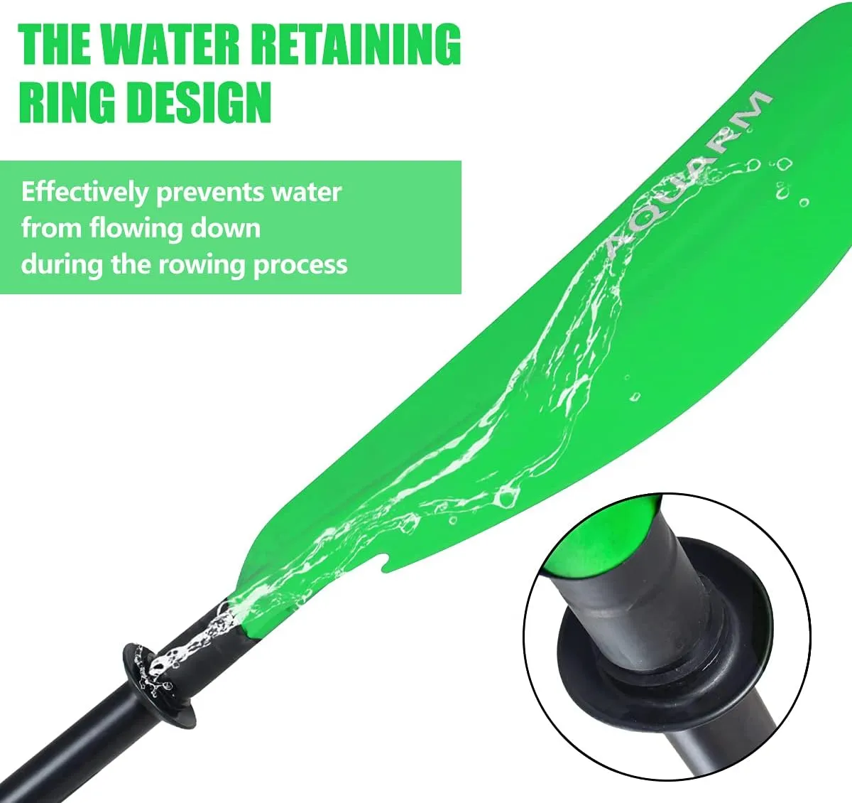 Kayak Paddle for Adult with Free Paddles Leash, 91.7 inch Lightweight Adjustable Kayaking Oars with Aluminum Shaft and Black Green Blue Orange Fiberglass Blades for Boating Canoeing