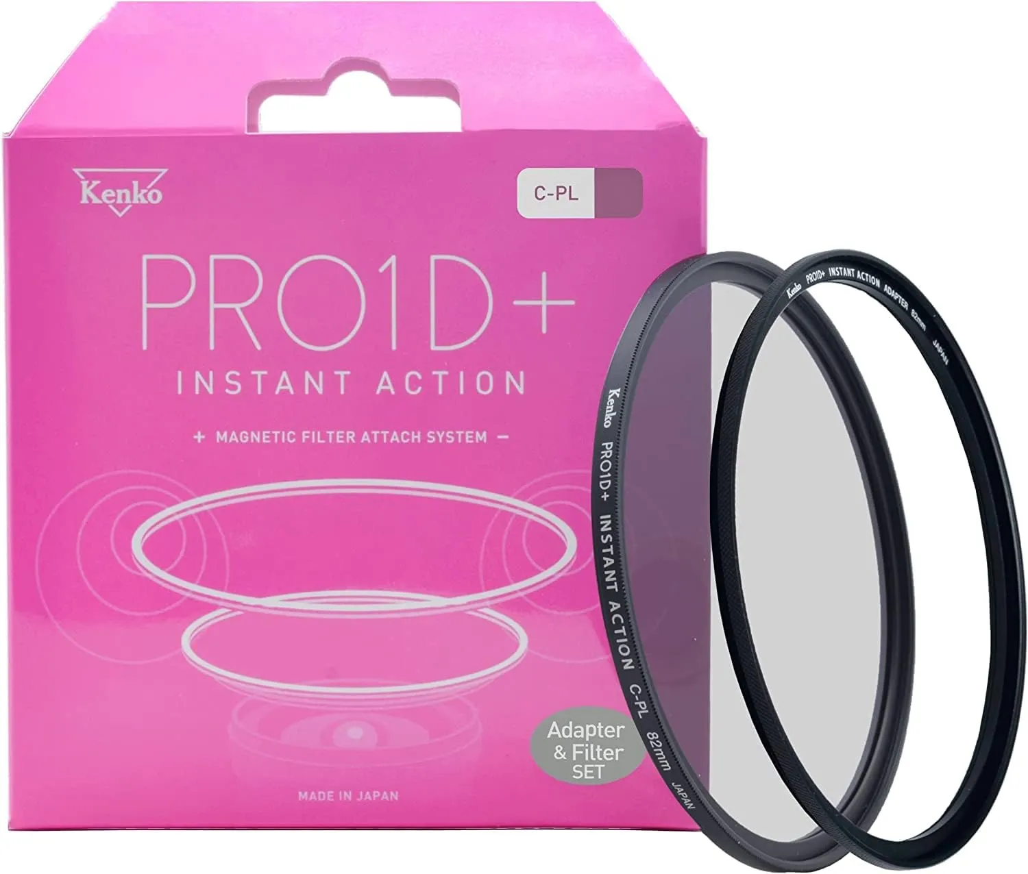 Kenko Polarizing Filter PRO1D  Instant Action C-PL Set φ49mm, Magnetic Filter, Multi-Coated, Slim Frame Design, Magnetic Adapter Ring Included