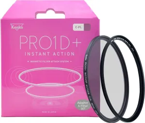 Kenko Polarizing Filter PRO1D  Instant Action C-PL Set φ49mm, Magnetic Filter, Multi-Coated, Slim Frame Design, Magnetic Adapter Ring Included