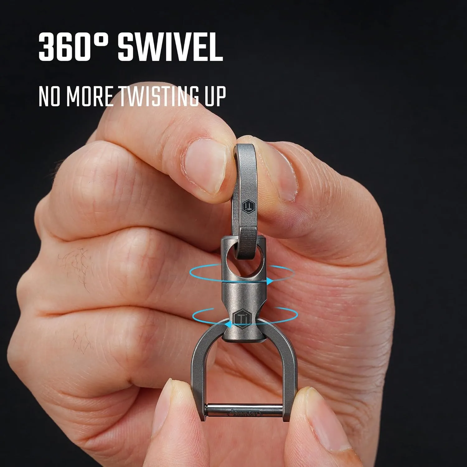 KeyUnity Titanium Swivel Key Ring Keychain Connector