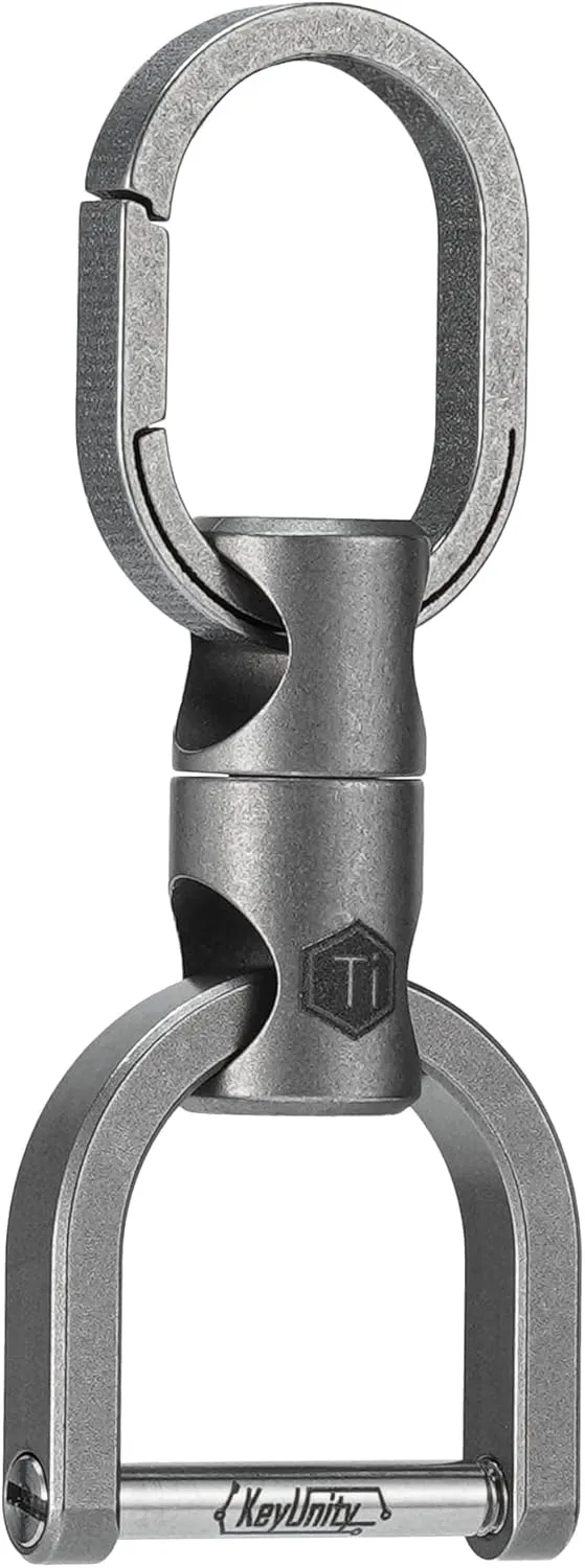 KeyUnity Titanium Swivel Key Ring Keychain Connector