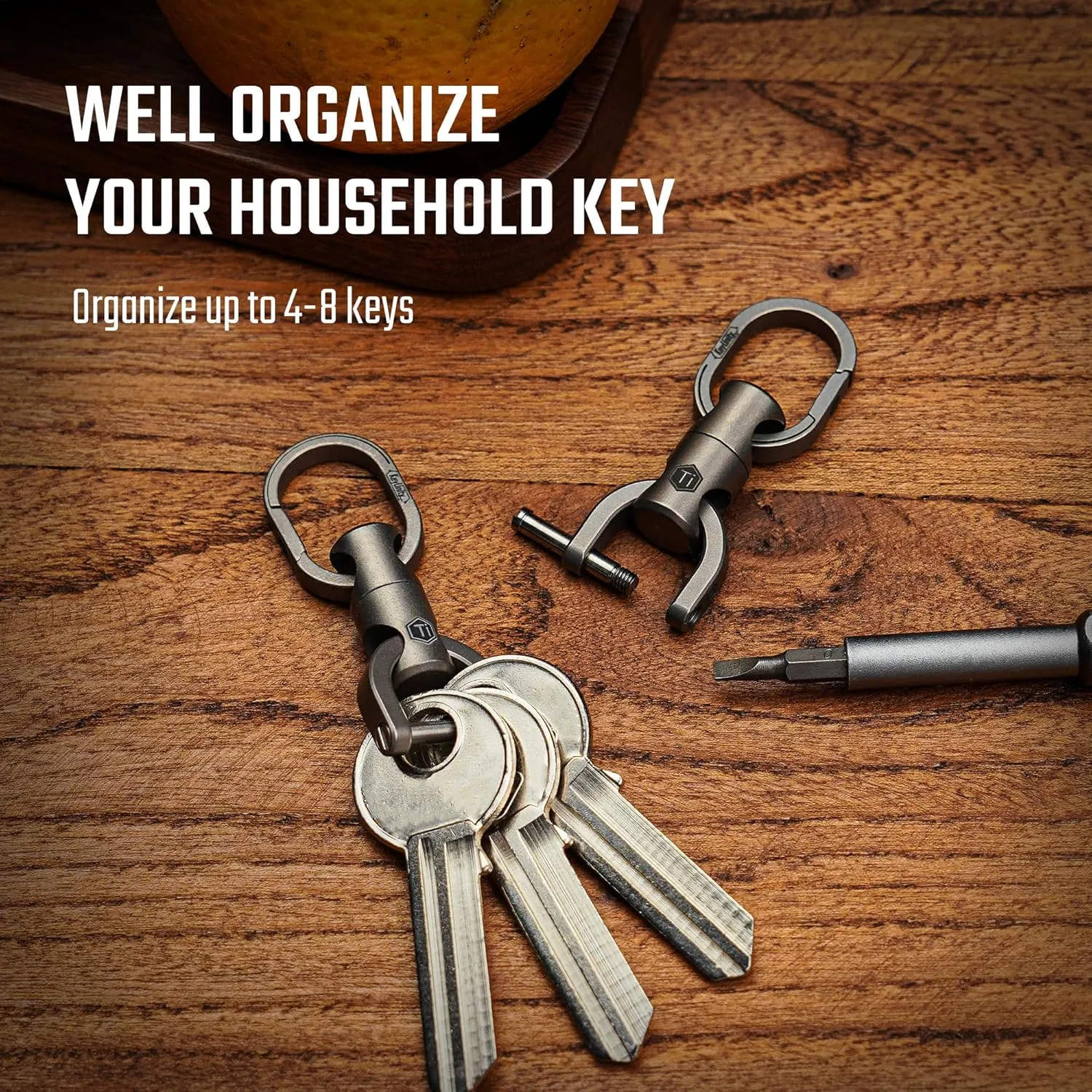 KeyUnity Titanium Swivel Key Ring Keychain Connector