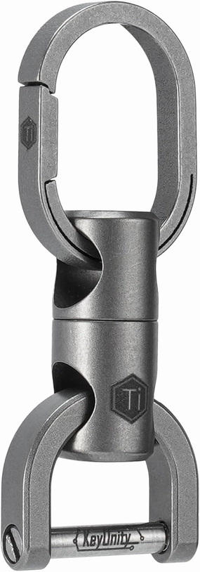 KeyUnity Titanium Swivel Key Ring Keychain Connector