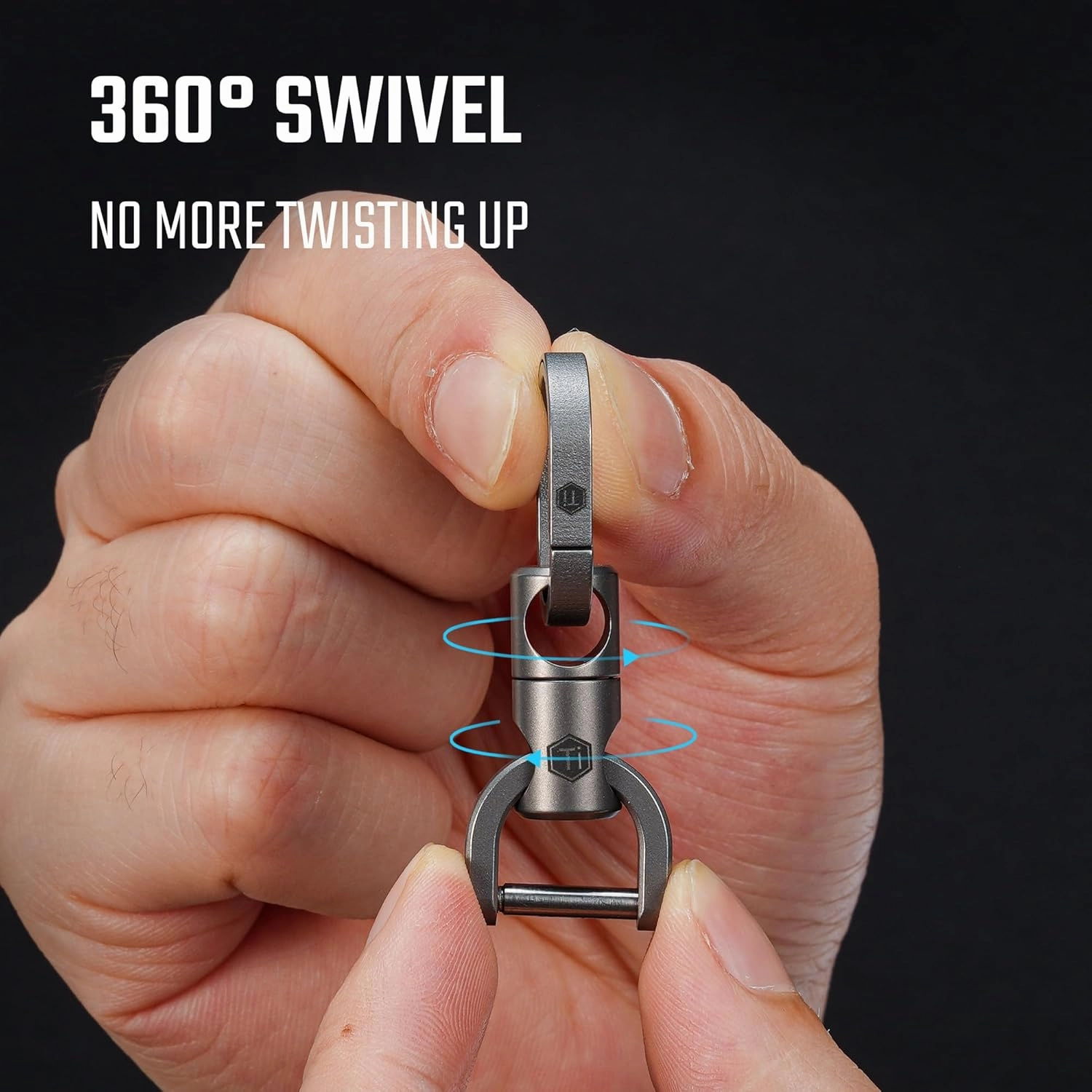 KeyUnity Titanium Swivel Key Ring Keychain Connector