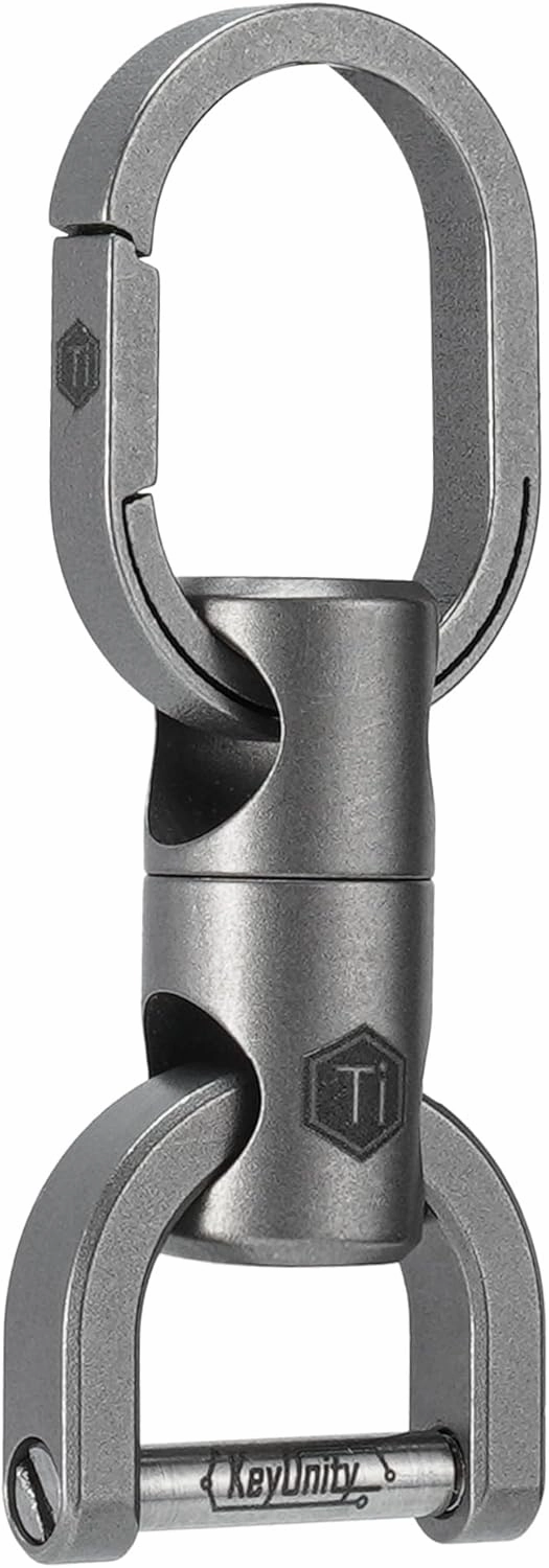KeyUnity Titanium Swivel Key Ring Keychain Connector