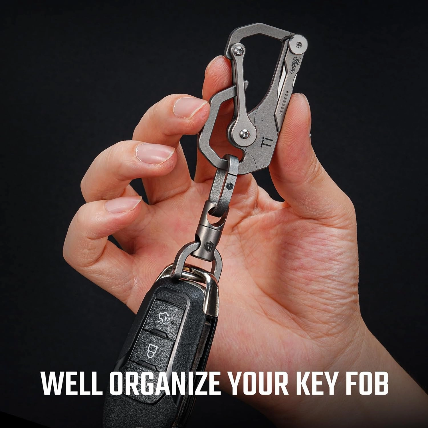 KeyUnity Titanium Swivel Key Ring Keychain Connector