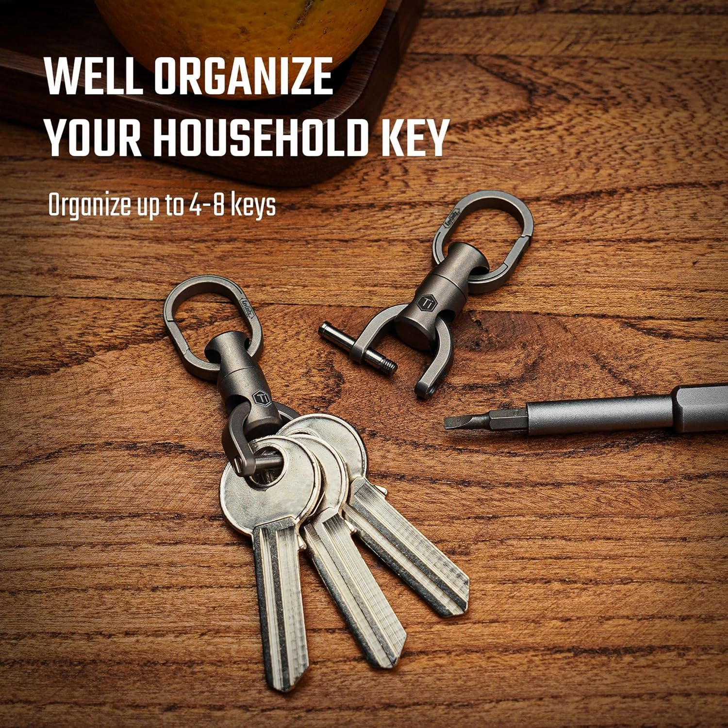 KeyUnity Titanium Swivel Key Ring Keychain Connector