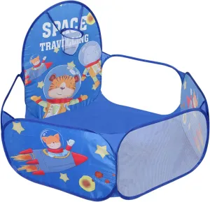 Kids Ball Pit, Pop Up Children Play Tent for Toddlers & Babies, Collapsible Playpen with Basketball Hoop, Foldable Indoor & Outdoor Ball Pool, 4 ft / 120 cm, Balls Not Included (Space)