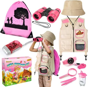 Kids Explorer Kit & Bug Catcher Kit, Camping Gear for Kids, Outdoor Exploration Set with Vest & Hat, Backpack, Ideal Outdoor Camping Adventure Toys for Boys Girls