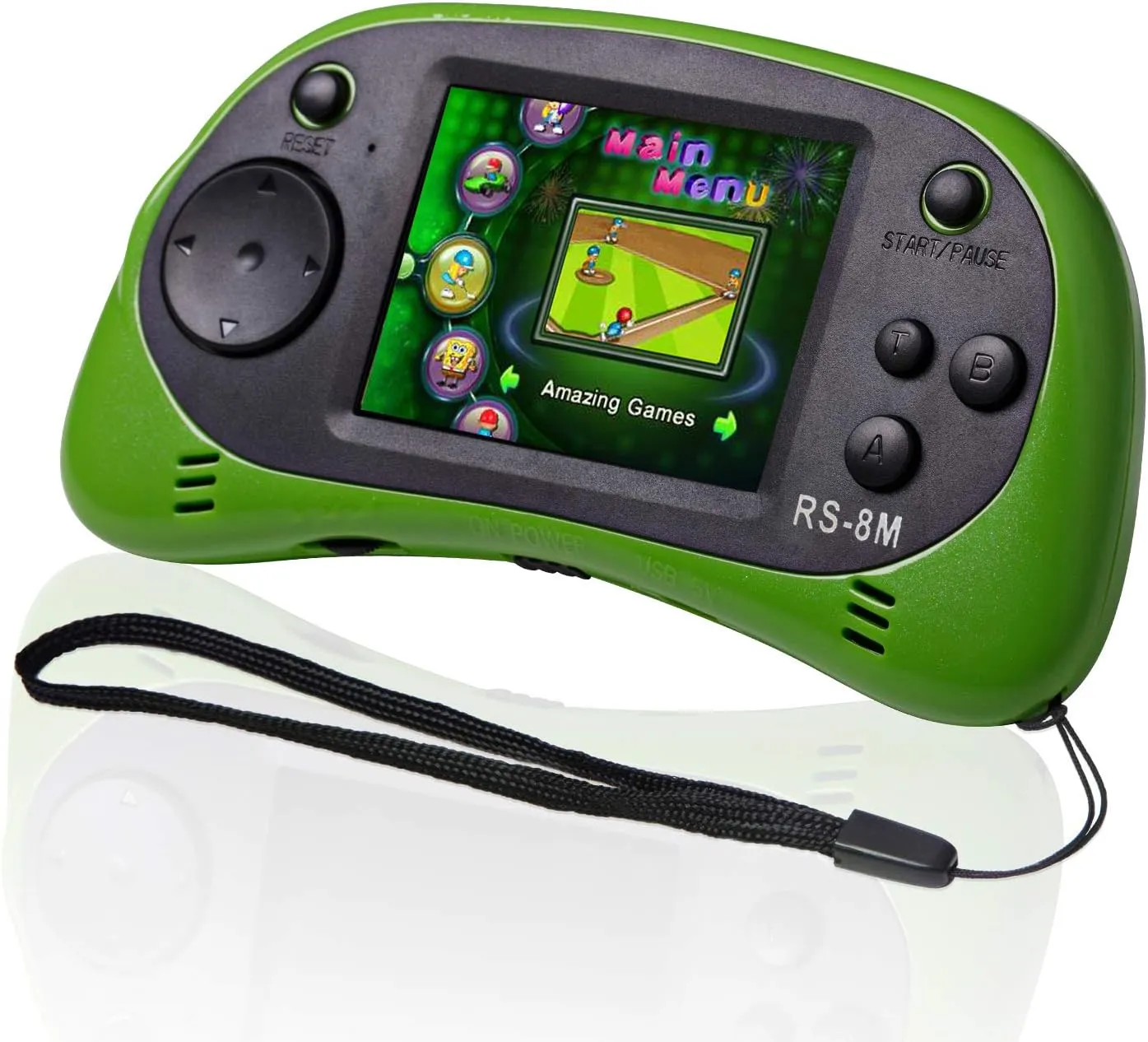 Kids Handheld Game Portable Video Game Player with 200 Games 16 Bit 2.5 Inch Screen Mini Retro Electronic Game Machine for Boys Girls (Green)