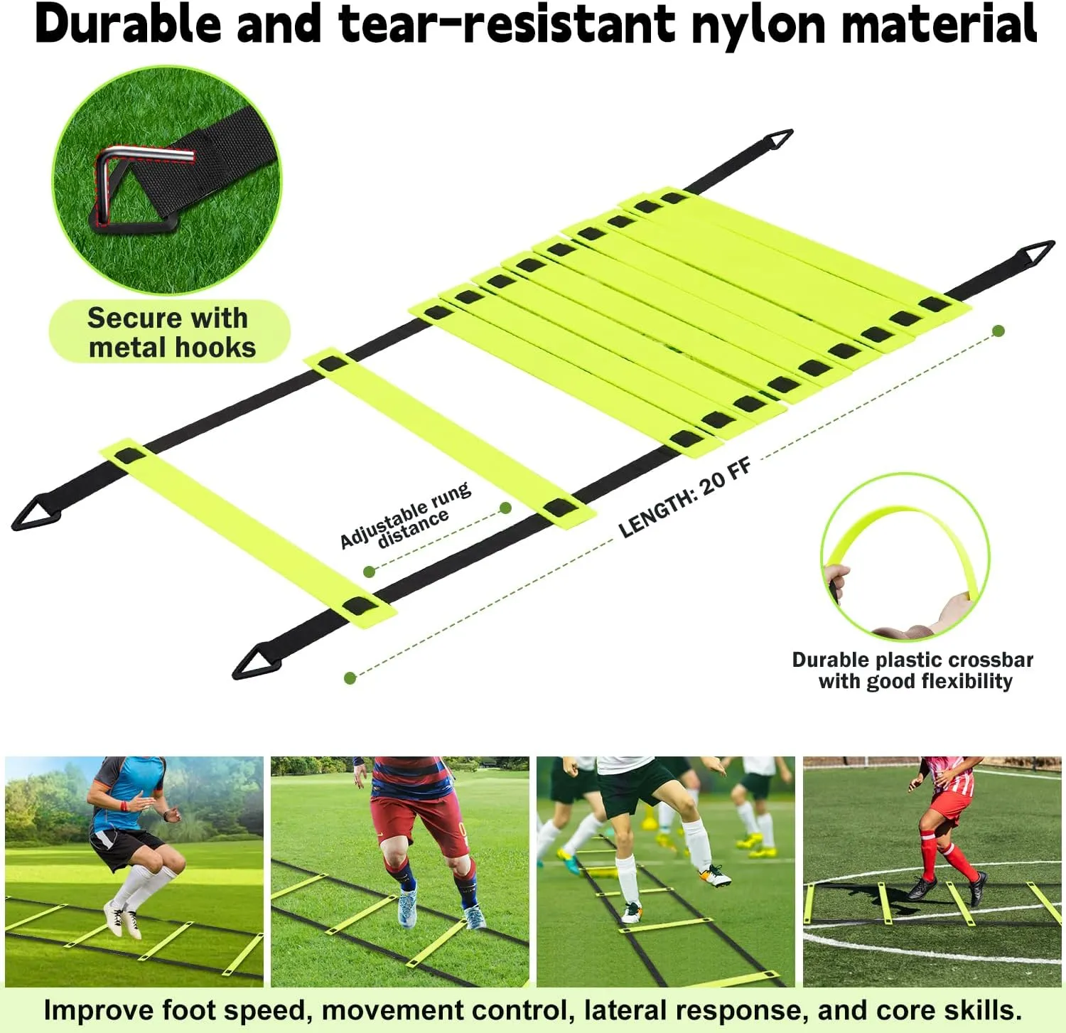 Kids Soccer Goals for Backyard Set of 2-6x4 ft Portable Pop Up Soccer Nets Training Equipment with Soccer Ball, Ladder, Cones, Ideal Birthday for Kids,Baseball & Softball Batting Cages