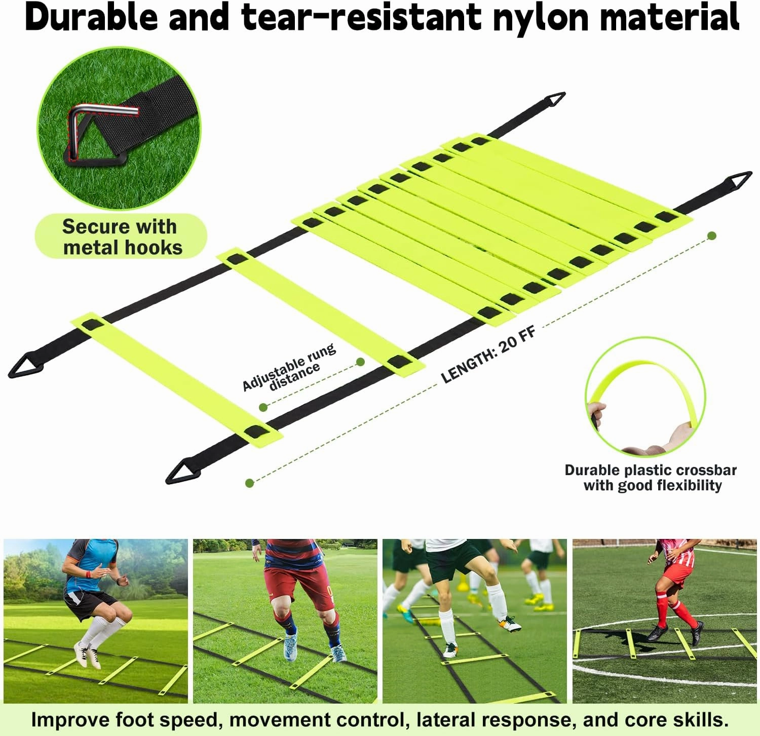 Kids Soccer Goals for Backyard Set of 2-6x4 ft Portable Pop Up Soccer Nets Training Equipment with Soccer Ball, Ladder, Cones, Ideal Birthday for Kids,Baseball & Softball Batting Cages