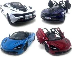 KiNSMART McLaren 720s SetOf4 5 Inch 1:36 Scale Die Cast Metal Model Toy Super Sports Cars