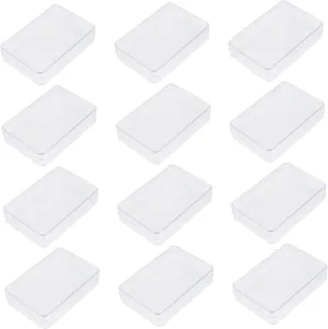 Kisangel 12pcs Clear Plastic Storage Boxes for Poker Cards Compact and Lightweight Containers for Organizing and Carrying Card Decks Transparent Design for Easy Access