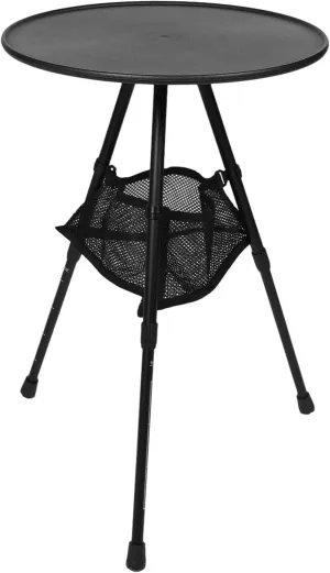 Kisangel Portable Camping Table Aluminum Alloy Table for Outdoor Picnic BBQ and Beach Lightweight Weather-Resistant Easy Setup Storage Net for Camping and Travel