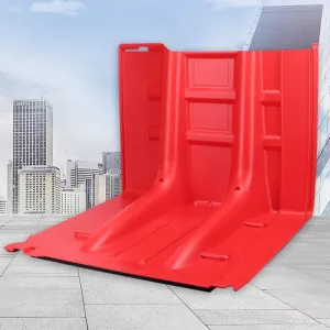 L-Shaped Flood Barrier Panels, Heavy-Duty ABS Water Barriers for Home Exterior, Warehouses - Lightweight, Anti-Seepage, Space-Saving(4pcs)
