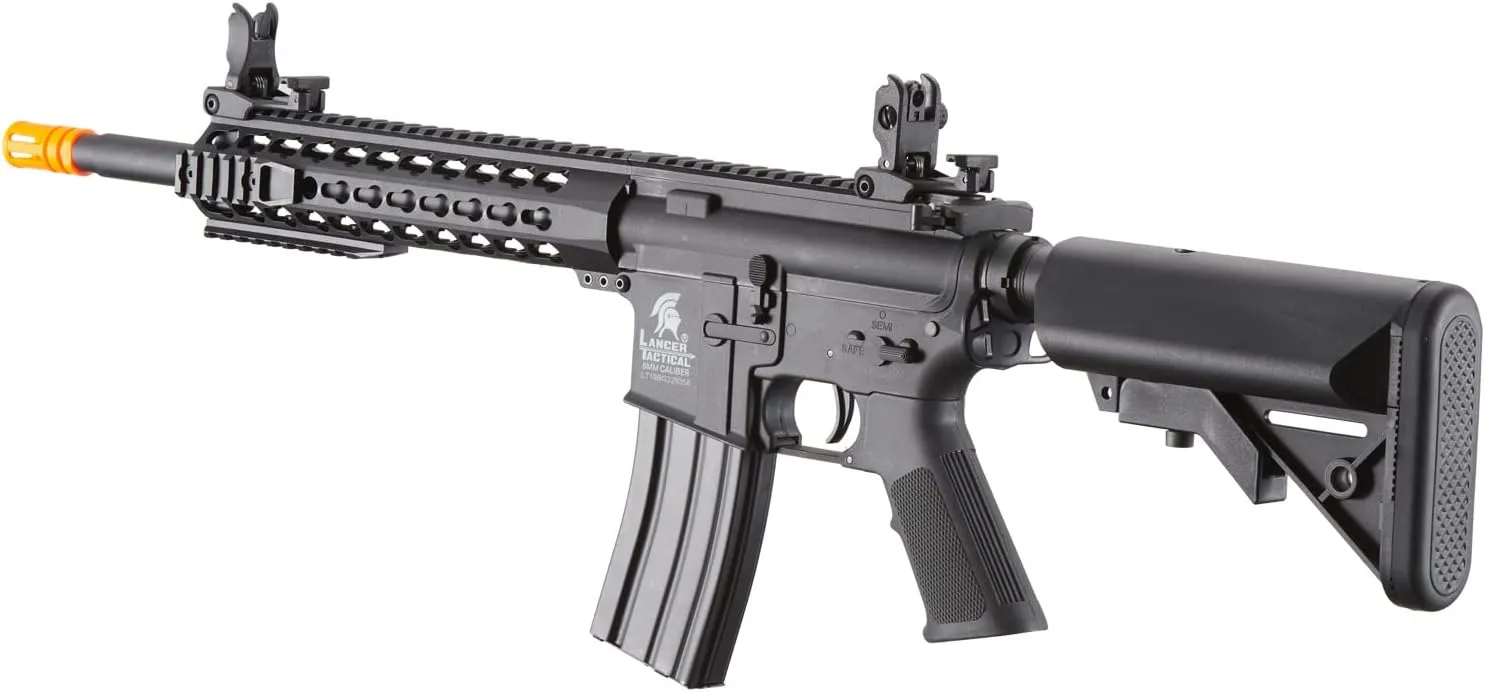 Lancer Tactical Gen 2 Airsoft M4 Carbine 10" KeyMod Piactinny AEG Rifle-1000 Rounds 0.20g BBS, 9.6v Nimh Battery & Charger Included