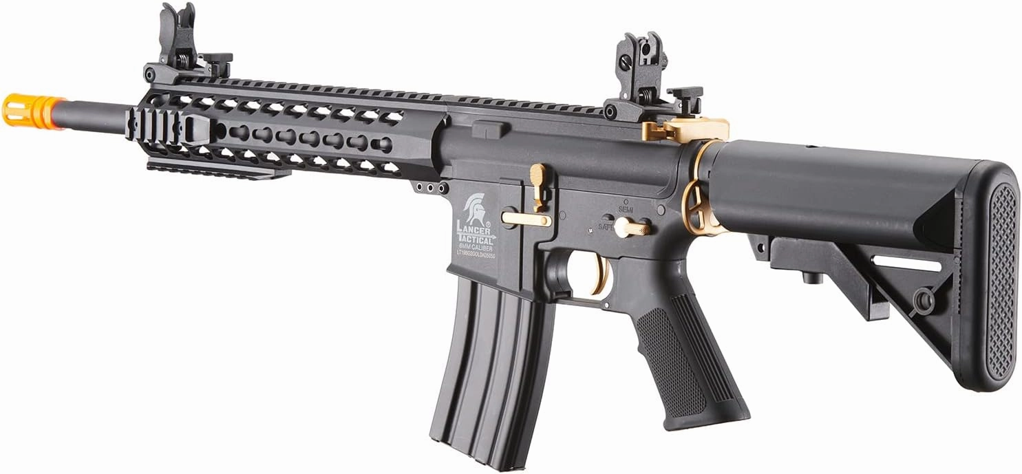 Lancer Tactical Gen 2 Airsoft M4 Carbine 10" KeyMod Piactinny AEG Rifle-1000 Rounds 0.20g BBS, 9.6v Nimh Battery & Charger Included