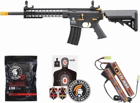 Lancer Tactical Gen 2 Airsoft M4 Carbine 10" KeyMod Piactinny AEG Rifle-1000 Rounds 0.20g BBS, 9.6v Nimh Battery & Charger Included
