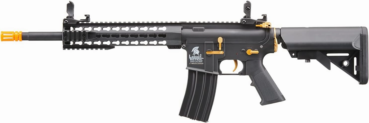 Lancer Tactical Gen 2 Airsoft M4 Carbine 10" KeyMod Piactinny AEG Rifle-1000 Rounds 0.20g BBS, 9.6v Nimh Battery & Charger Included