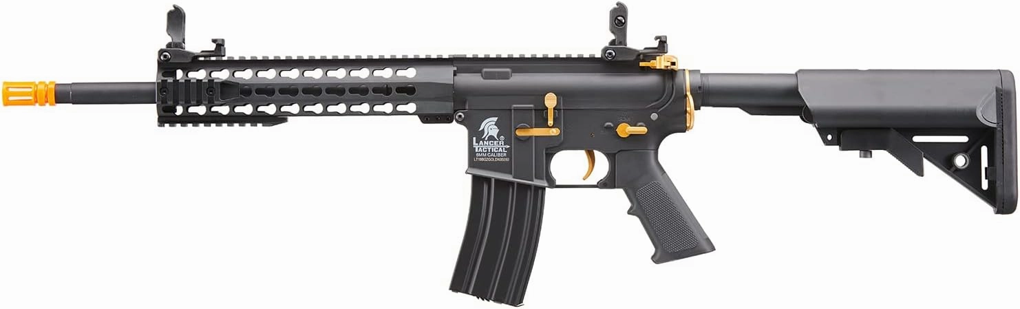 Lancer Tactical Gen 2 Airsoft M4 Carbine 10" KeyMod Piactinny AEG Rifle-1000 Rounds 0.20g BBS, 9.6v Nimh Battery & Charger Included