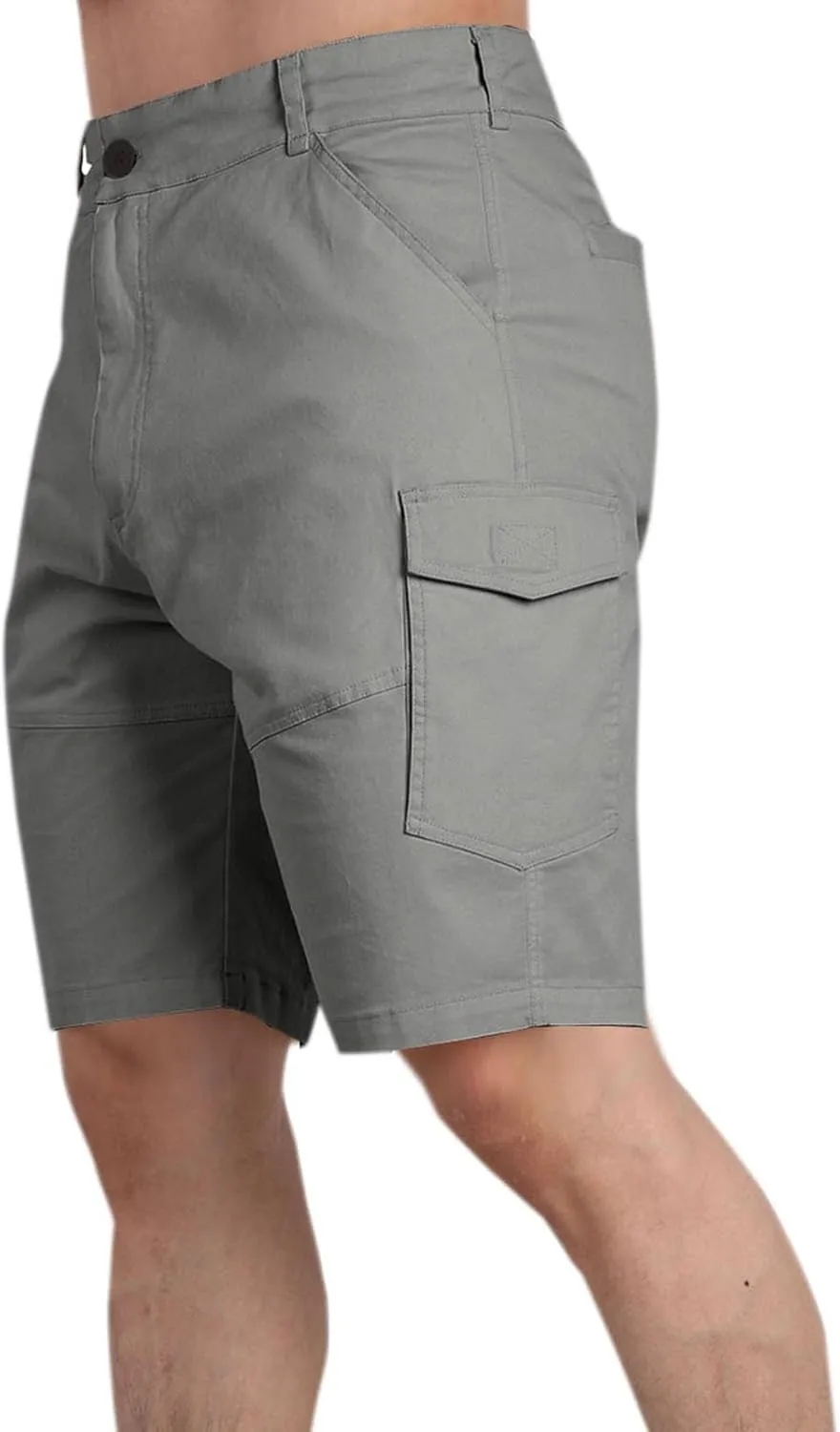 Lastesso Mens Athletic Shorts Casual Button Up Golf Shorts Lightweight Summer Workwear with Pockets Business Lounge Shorts