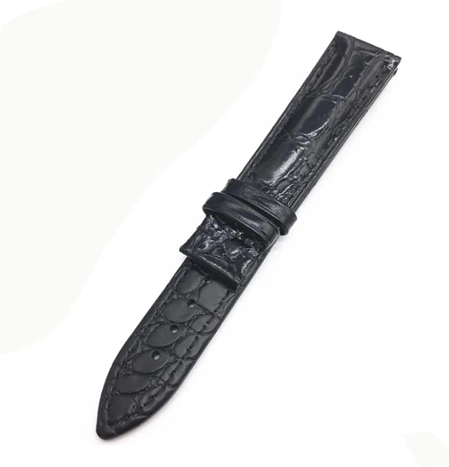 Leather Strap Double-Sided Round Leather Wristband Double Press Butterfly Buckle/pin Buckle Strap