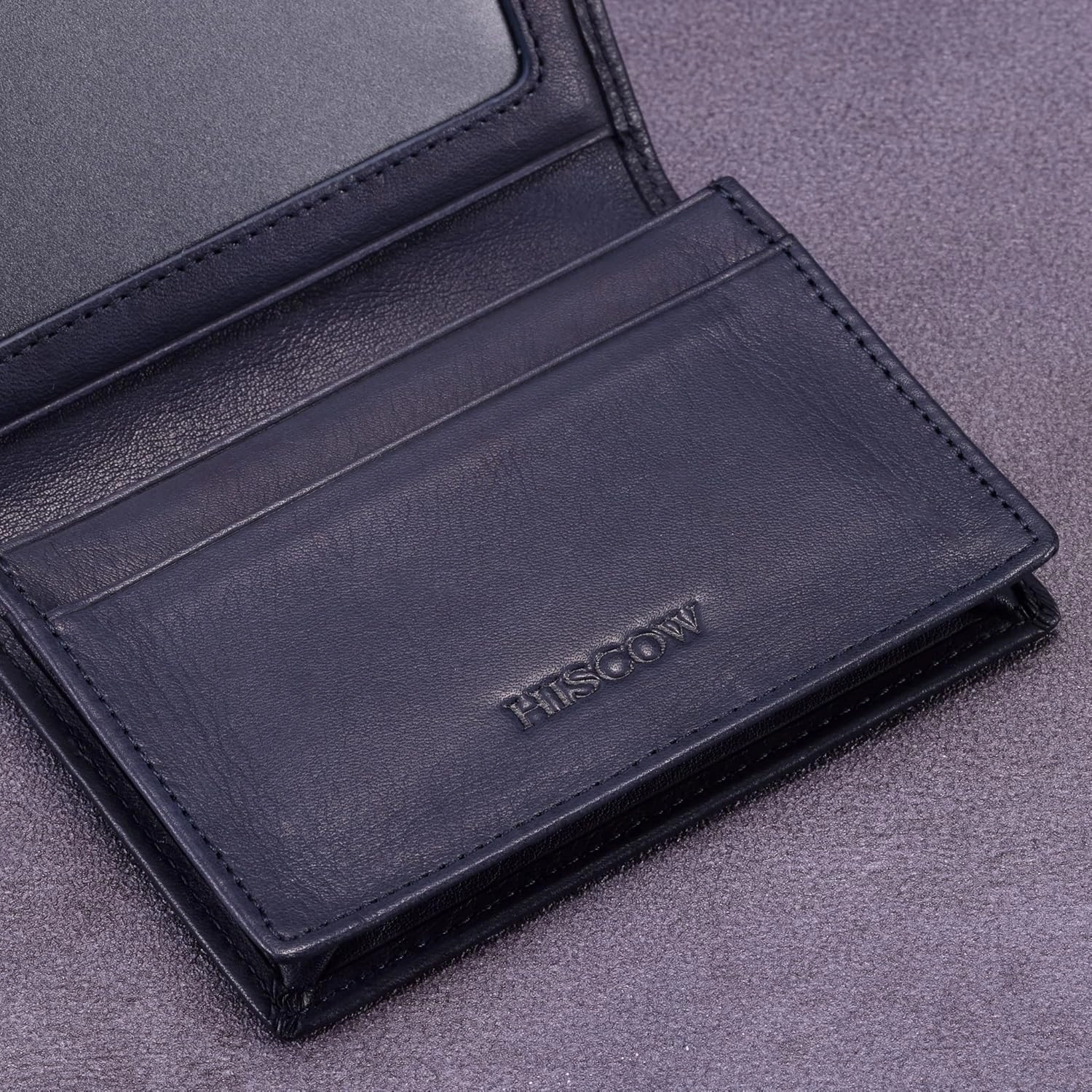 Leather Business Card Case Holder for Men & Women, Italian Calfskin