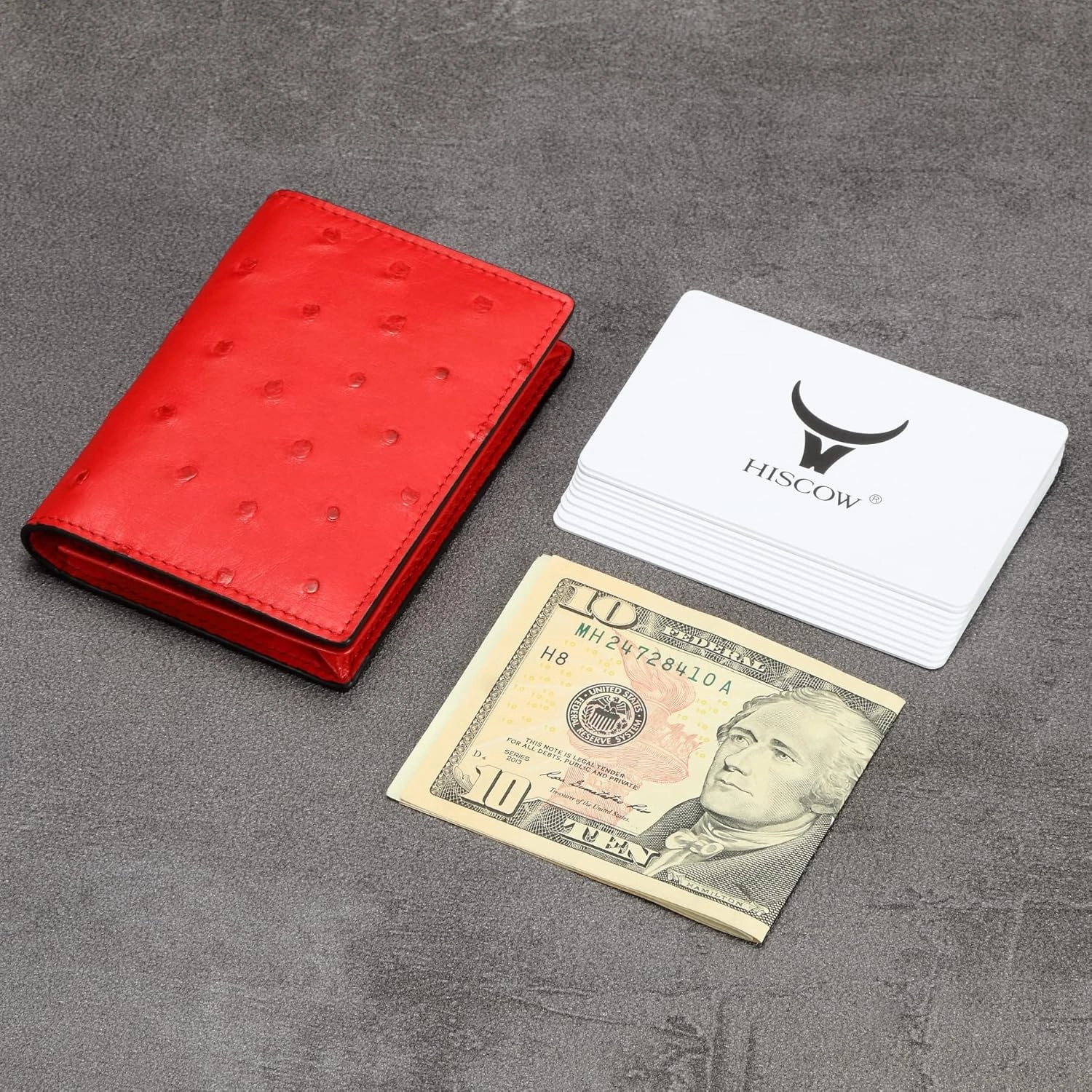 Leather Business Card Case Holder for Men & Women, Italian Calfskin