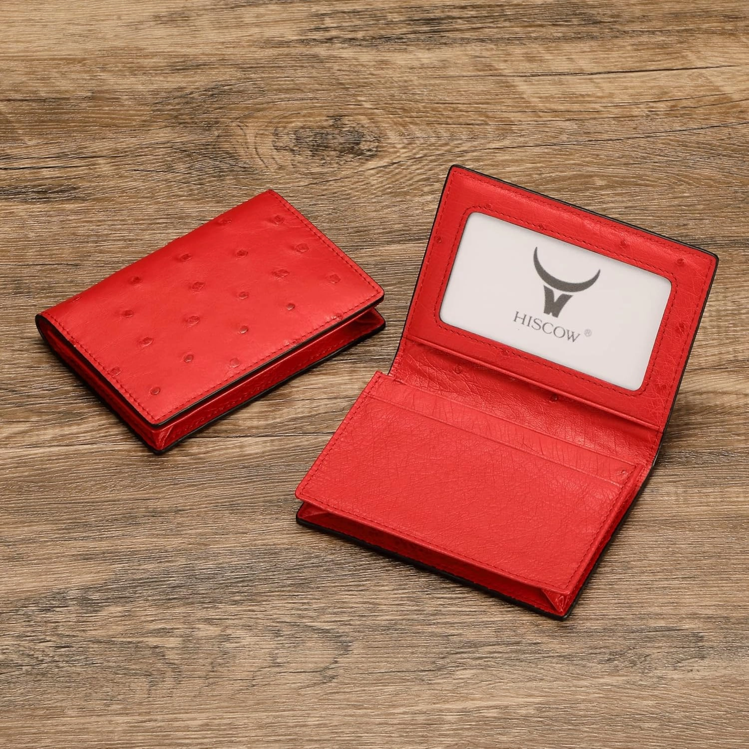 Leather Business Card Case Holder for Men & Women, Italian Calfskin
