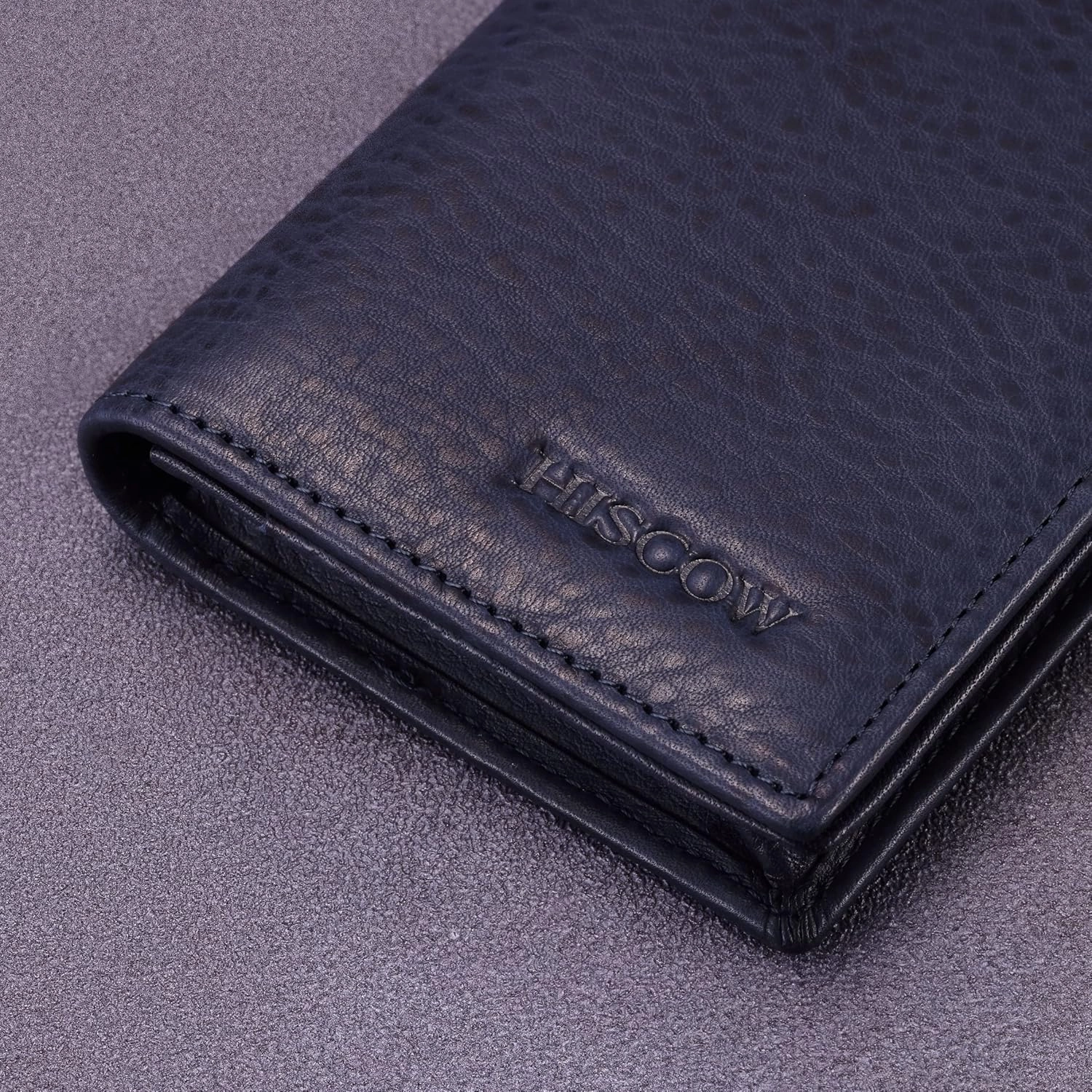 Leather Business Card Case Holder for Men & Women, Italian Calfskin