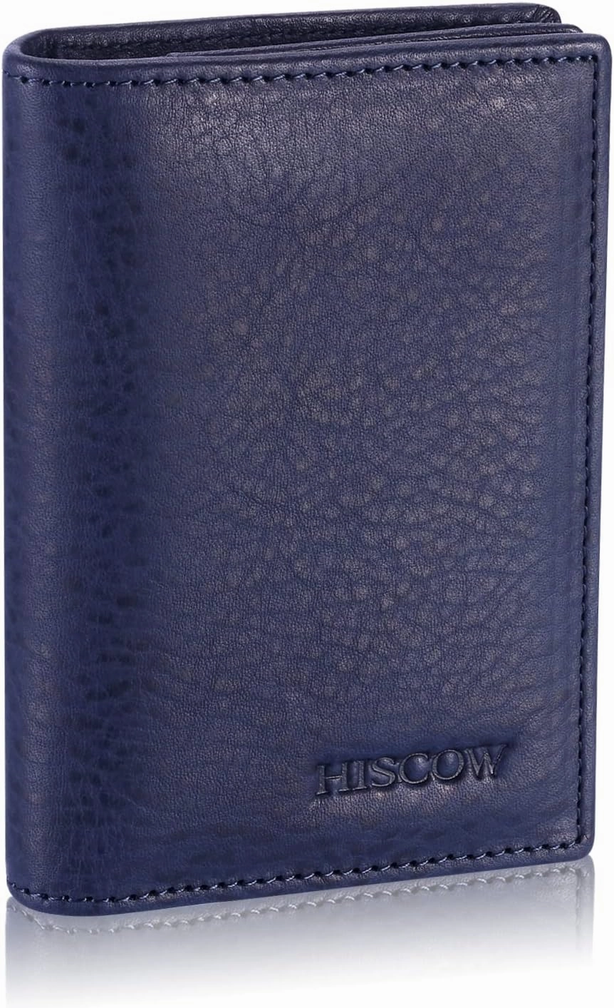 Leather Business Card Case Holder for Men & Women, Italian Calfskin