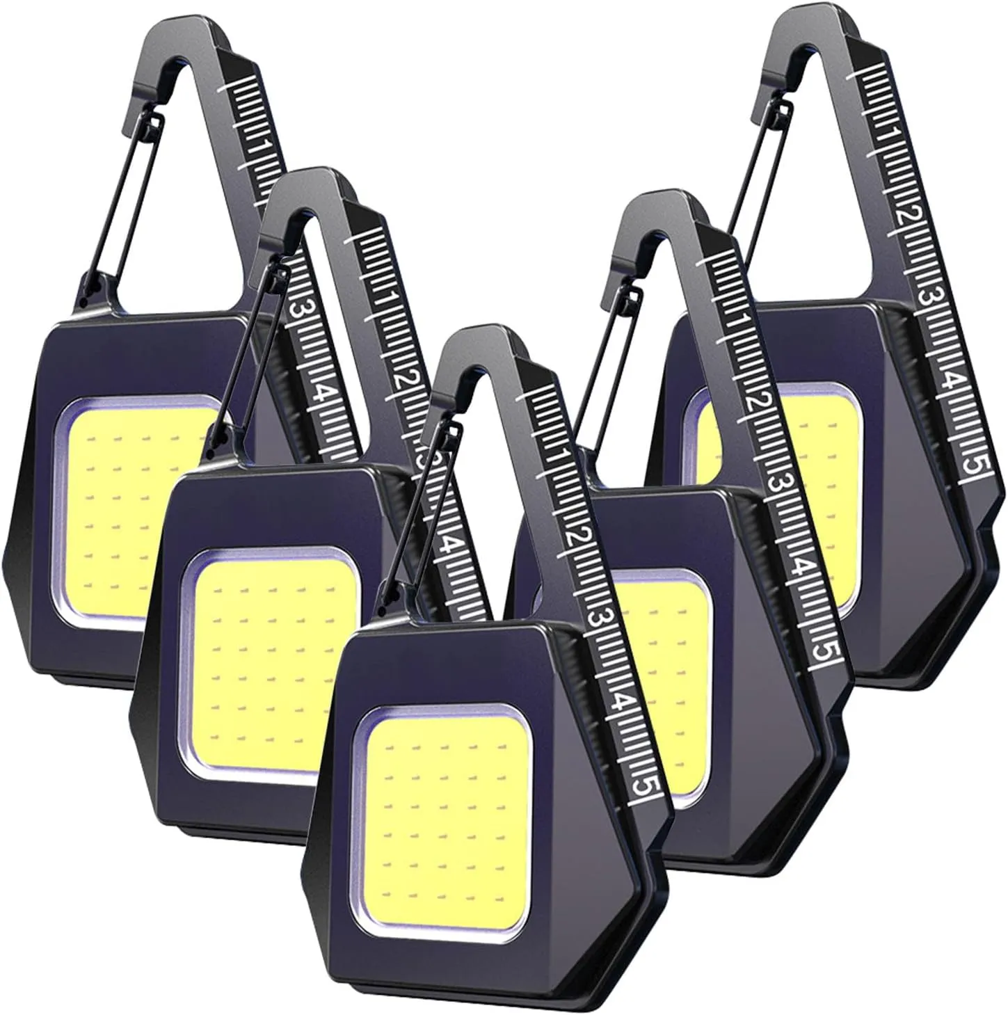 LED Mini Key COB Flashlights, USB Rechargeable COB Work Light,Multifunctional Portable Pocket Light Cob Keychain Work Light 3 Light Modes Waterproof Small Flash Light for Camping Outdoors