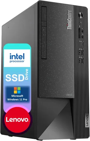 Lenovo ThinkCentre Business Desktop| Intel Quad-Core Processor | 64GB RAM | 1TB SSD & 1TB HDD | Support Upto 3 Monitors | HDMI & USB-C | Ethernet | Wi-Fi | Bluetooth | Keyboard & Mouse| Windows 11 Pro