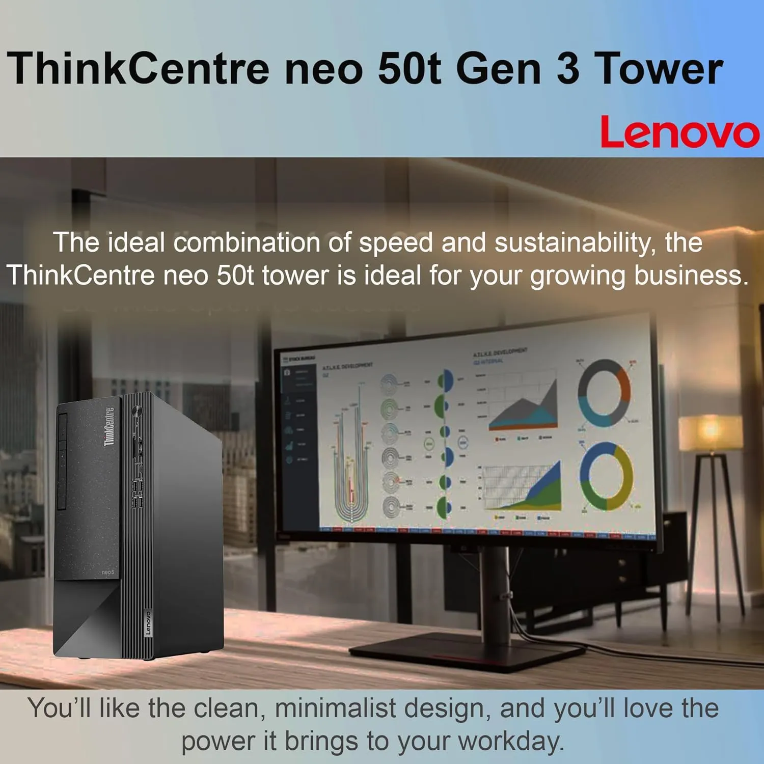 Lenovo ThinkCentre Business Desktop| Intel Quad-Core Processor | 64GB RAM | 1TB SSD & 1TB HDD | Support Upto 3 Monitors | HDMI & USB-C | Ethernet | Wi-Fi | Bluetooth | Keyboard & Mouse| Windows 11 Pro