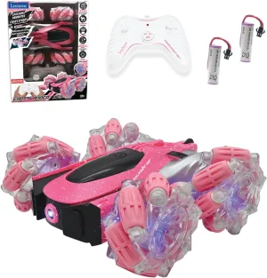 Lexibook Crosslander Glow In The Dark Radio Controlled Car Rechargeable Electronic Action Game Pink Black RC21G