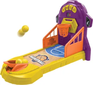 LEXiBOOK, Electronic Basketball Game, Sound and Light Effects, Moving Panel, 3 Levels of Difficulty, 1 to 4 Players, Purple/Yellow, JG910