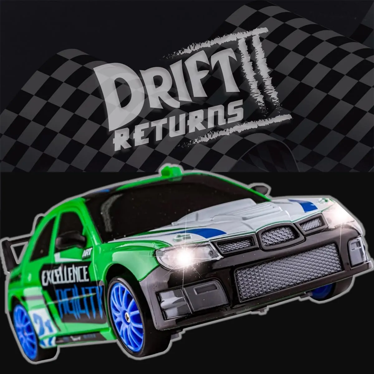 Liberty Imports RC Drift Car 1/24 2.4GHz 4WD Remote Control Sport Racing On-Road Vehicle with LED Light, Batteries and Drift Tires (Style 3)