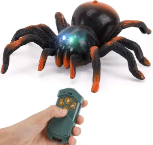 Liberty Imports RC Moving Tarantula Spider - Kids Wireless Remote Control Toy, Great for Pranks and Halloween Decorations, Realistic Scurrying Movement, Glowing LED Eyes