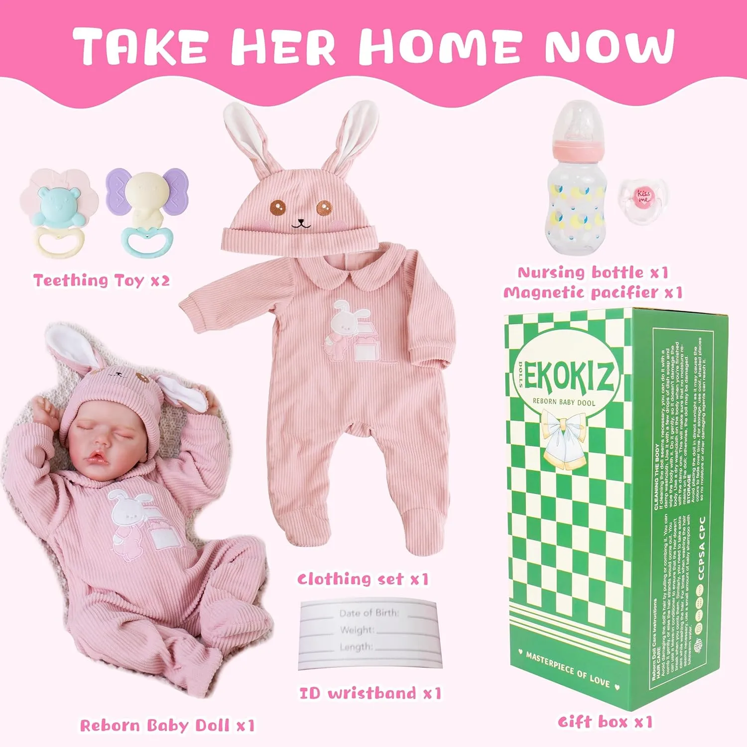 Lifelike Reborn Baby Dolls Girl - 20-Inch Realistic Baby Doll Full Body Vinyl Sleeping Baby Dolls That Look Real with Toy Accessories Gift Set for Kids Age 3 , Cute Girls