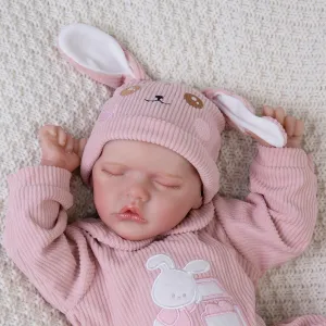 Lifelike Reborn Baby Dolls Girl - 20-Inch Realistic Baby Doll Full Body Vinyl Sleeping Baby Dolls That Look Real with Toy Accessories Gift Set for Kids Age 3 , Cute Girls