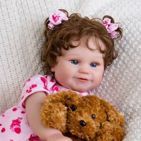 Lifelike Reborn Baby Dolls Girl-20- Inch Realistic Baby Doll with Hair Baby Doll That Looks Real Girl Cloth Body Newborn with Complete Accessories for Kids 3 , Lovely& Pretty Girls
