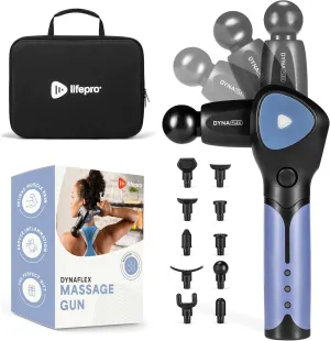 Lifepro Percussion Massage Gun – Deep Tissue Handheld Massager for Athletes – Muscle Recovery Tool for Men & Women – Quiet, Portable with Attachment Heads & Travel Case