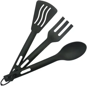 LIFKOME Nylon Children's Cutlery Kit 3-piece Camping Tableware Spoons and Forks Set Picnic Cutlery Kit Reusable Dinnerware for Outdoor Activities